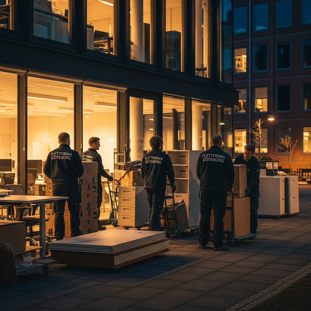 Flyttfirma Göteborg utför kontorsflytt kvällar, helger och nätter för minimal störning.